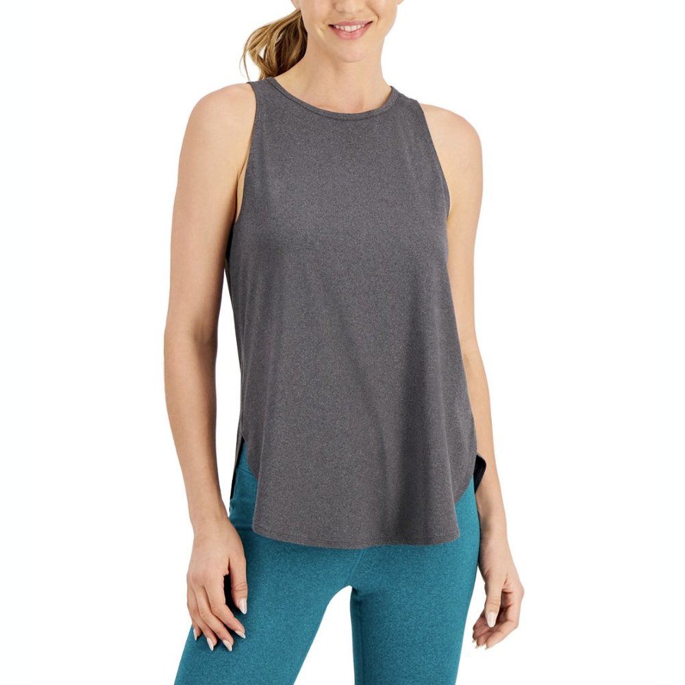 Id Ideology Womens Sleeveless Essential Sweat Set Active Tank Top Gray XL 2XL